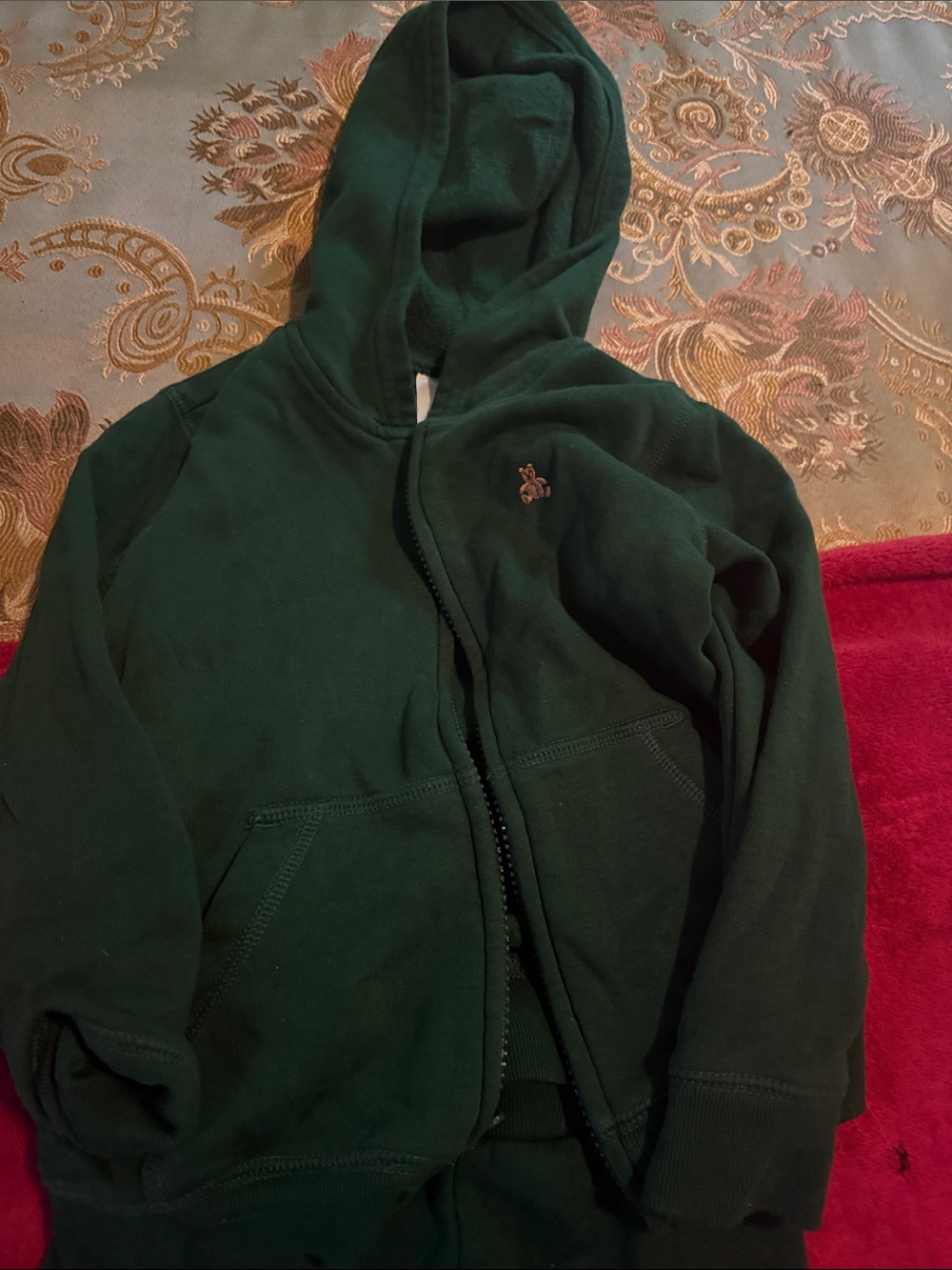 GAP Dark Green Hooded Zip Sweatshirt Set